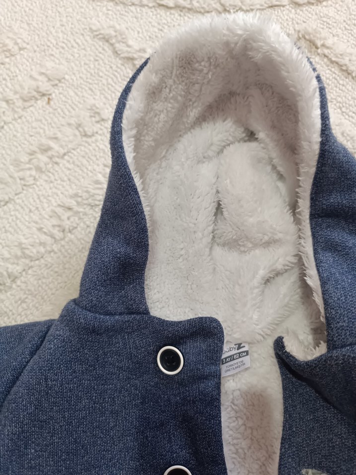 Düğmeli Gri Bebek Tulumu - Görsel 4