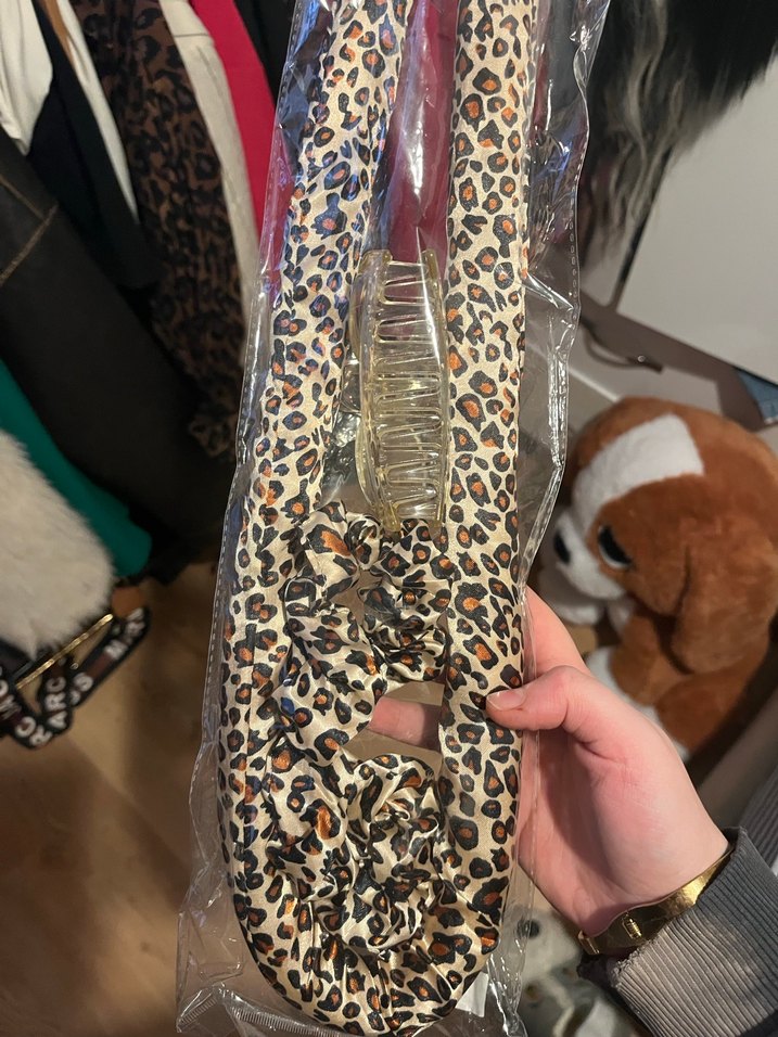 Leopar Desenli saç sosisi bigudi - Görsel 2