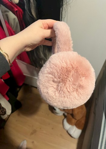 Peluş Detaylı Pembe Kız Çocuk Ev Terliği - Görsel 2