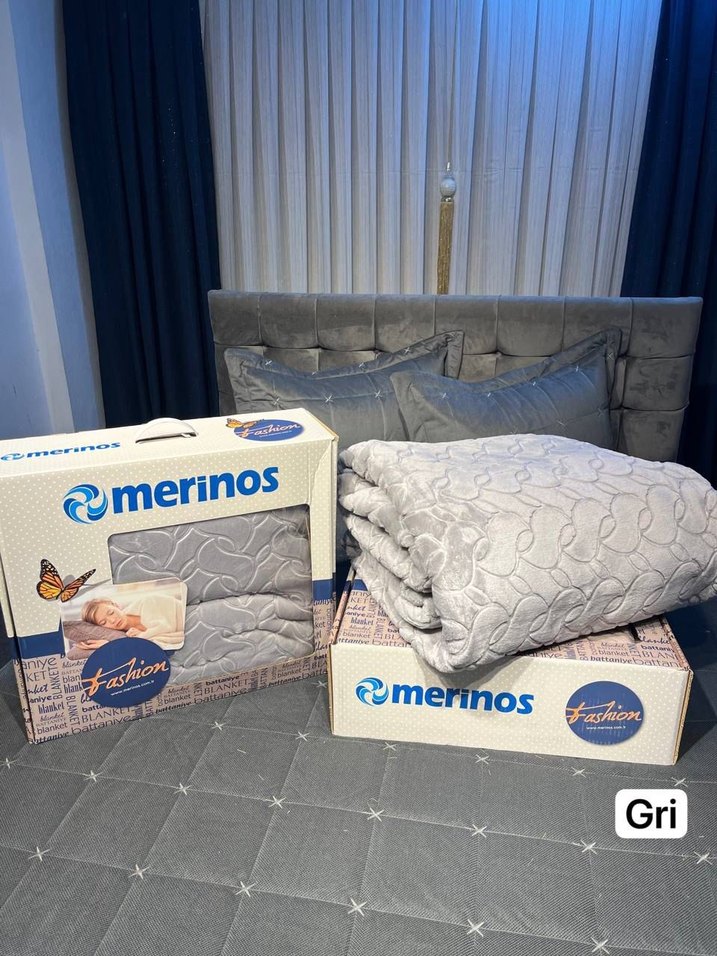 Merinos Sütlü Kahve Desenli Battaniye - Görsel 2