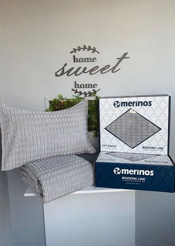 Merinos Modern Line Bej Desenli Yastık ve Kılıfı - Görsel 3