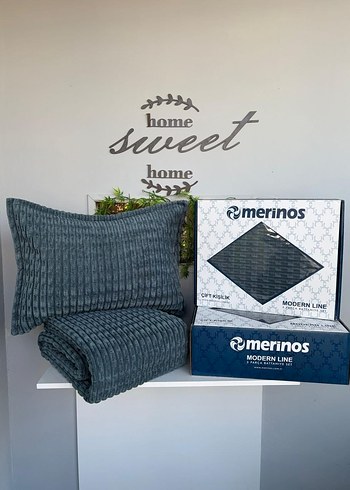 Merinos Modern Line Bej Desenli Yastık ve Kılıfı - Görsel 6