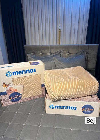 Merinos Krem Desenli Yumuşak Battaniye - Görsel 4