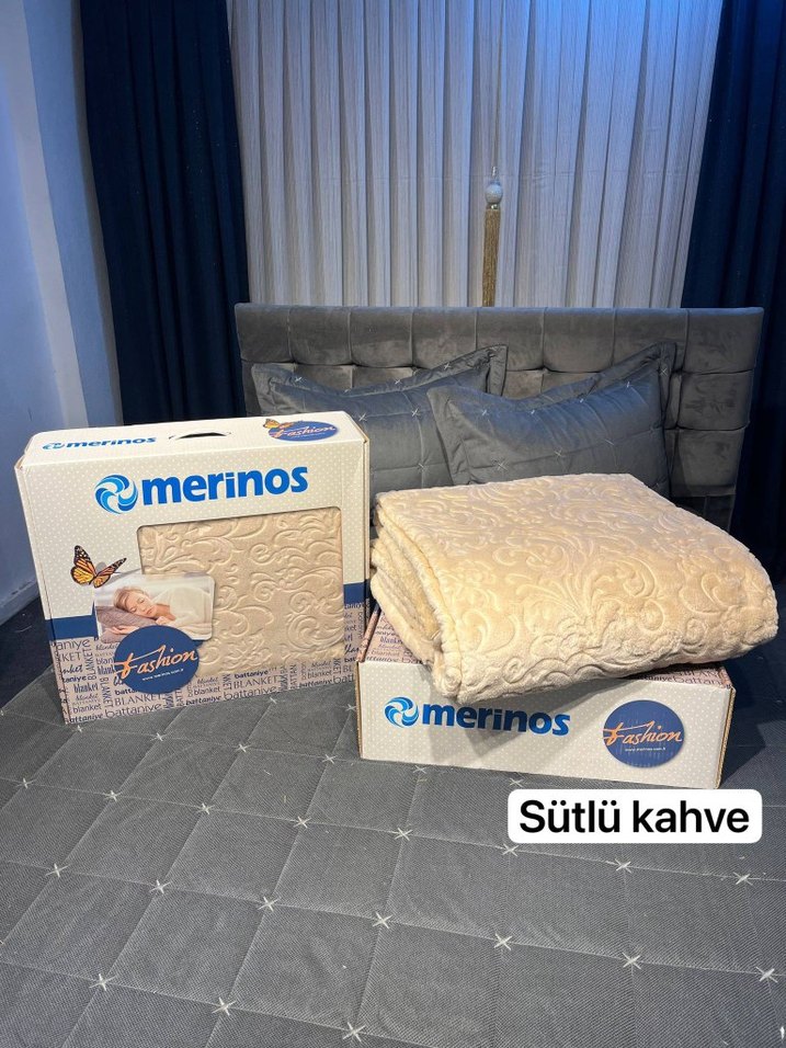 Merinos Krem Desenli Yumuşak Battaniye - Görsel 3