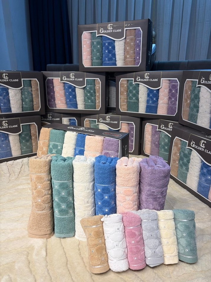 Nakışlı Mor Havlu - Görsel 2