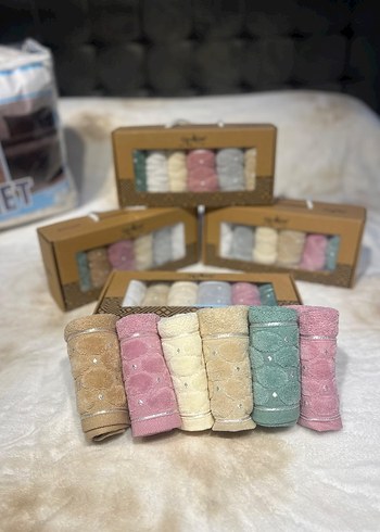 Nakışlı Bohem Beyaz Havlu Seti - Görsel 2