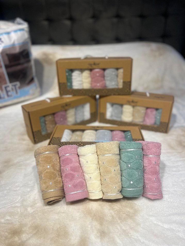 Nakışlı Bohem Beyaz Havlu Seti - Görsel 2