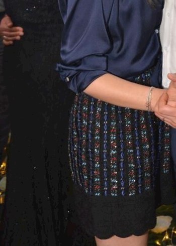 İpekyol Nakışlı Boncuklu Pilili Mini Etek - Görsel 2