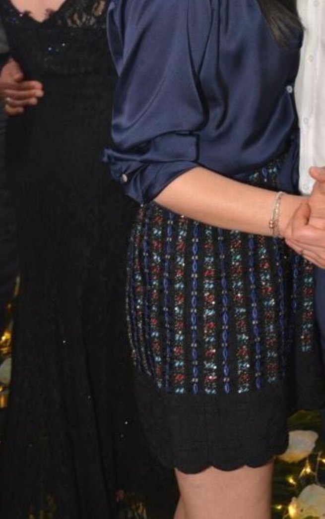 İpekyol Nakışlı Boncuklu Pilili Mini Etek - Görsel 2