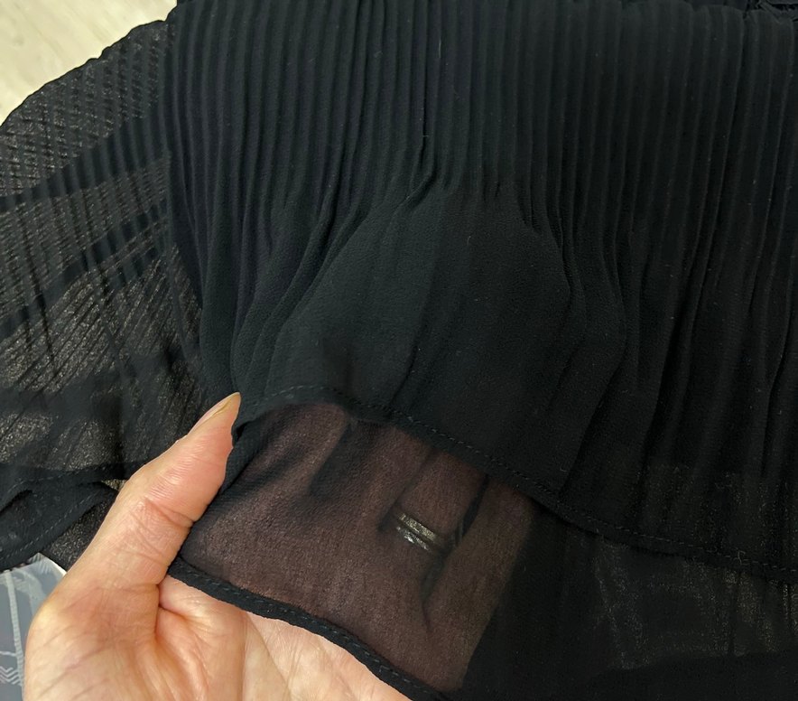 Zara dantel detaylı pliseli askılı bluz - Görsel 3