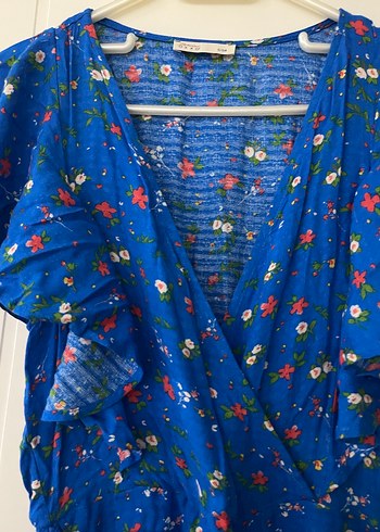 Oxxo marka V Yaka Uzun Elbise - Görsel 6