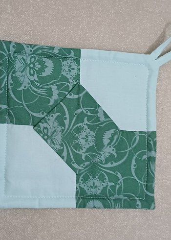 PATCHWORK YEŞİL TUTAÇLAR. EL EMEĞİ - Görsel 2