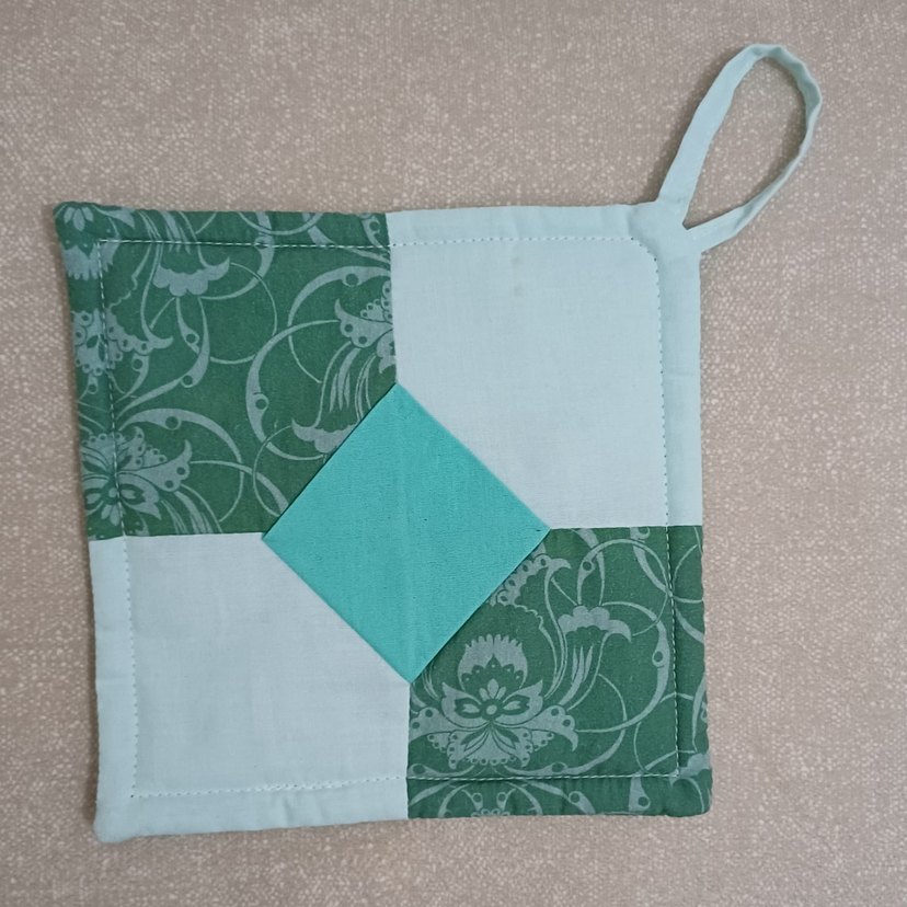 PATCHWORK YEŞİL TUTAÇLAR. EL EMEĞİ - Görsel 3