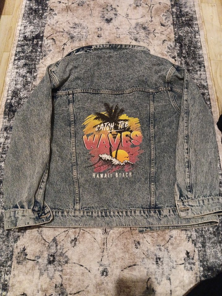 Gri Kadın Rahat Kesim Denim Ceket - Görsel 3