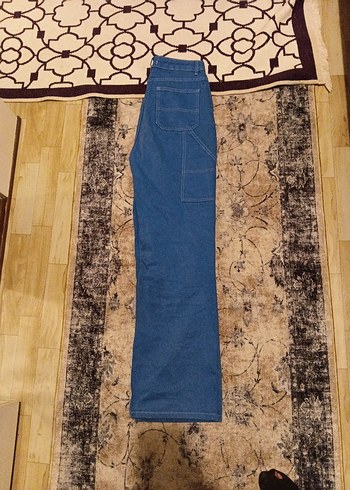 Kadın Lacivert Midi Bol Kesim Kot Pantolon - Görsel 2