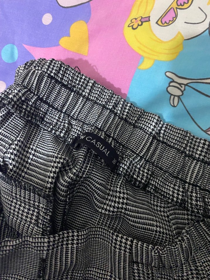 Gri Pilili Kadın Kumaş Pantolon - Görsel 3