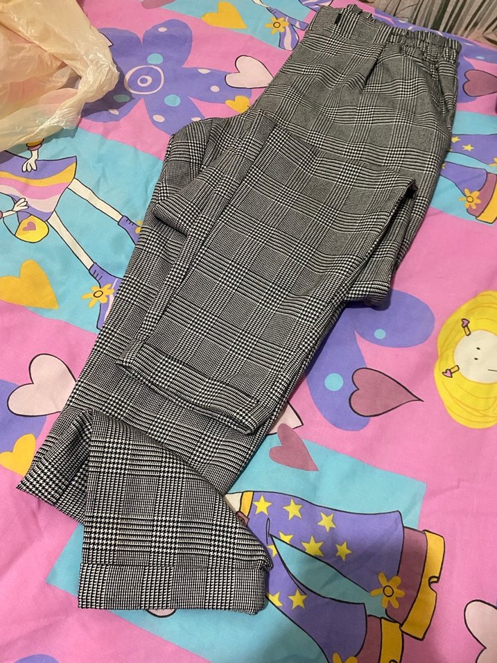 Gri Pilili Kadın Kumaş Pantolon - Görsel 2