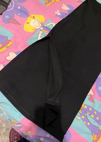 Siyah Uzun Dar Kesim Etek Yırtmaçlı - Görsel 2