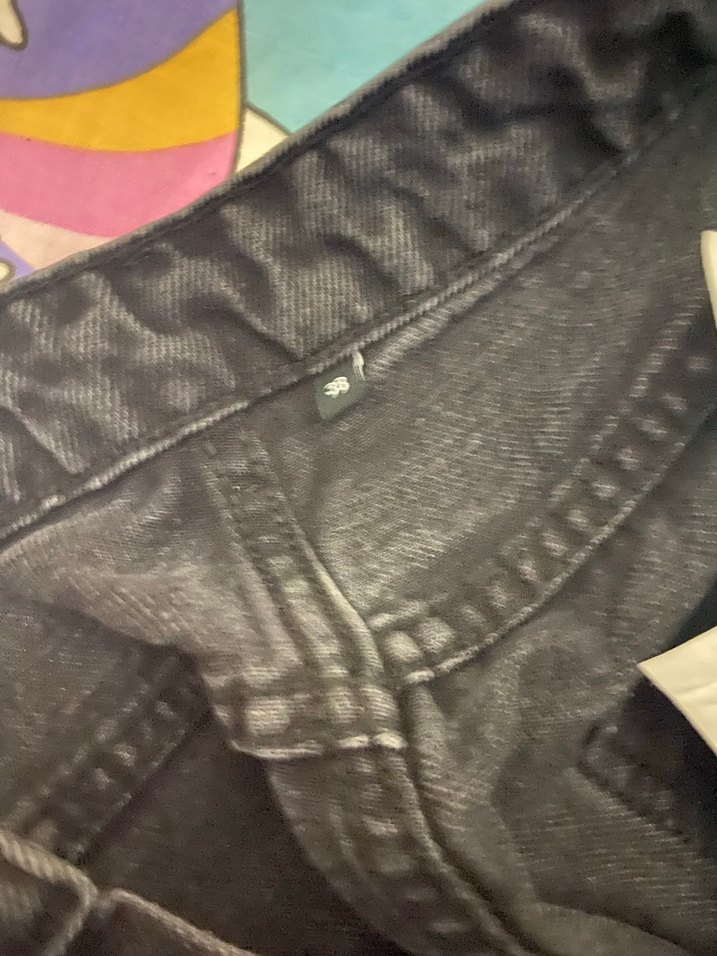 Siyah Bol Kesim Midi Boy Kadın Kot Pantolon - Görsel 2