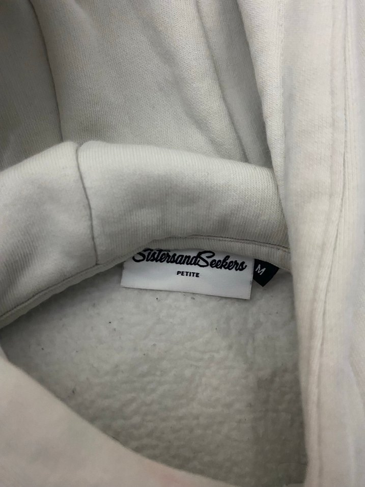 Beyaz Kapüşonlu Kadın Sweatshirt - Görsel 2