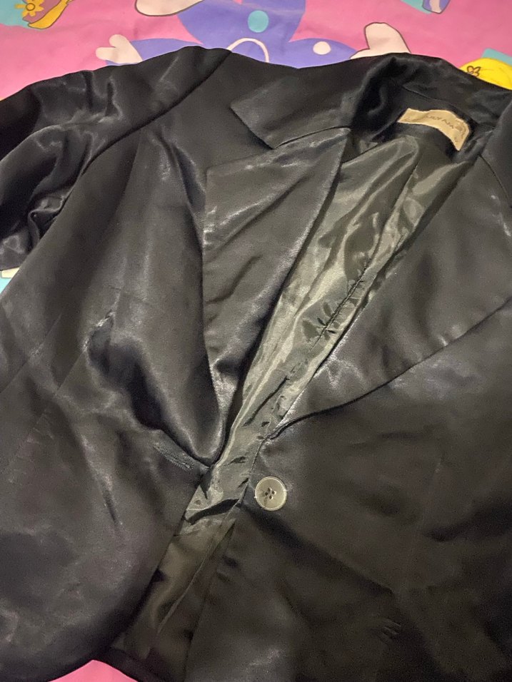 Siyah Düğmeli Kadın Blazer Ceket - Görsel 3