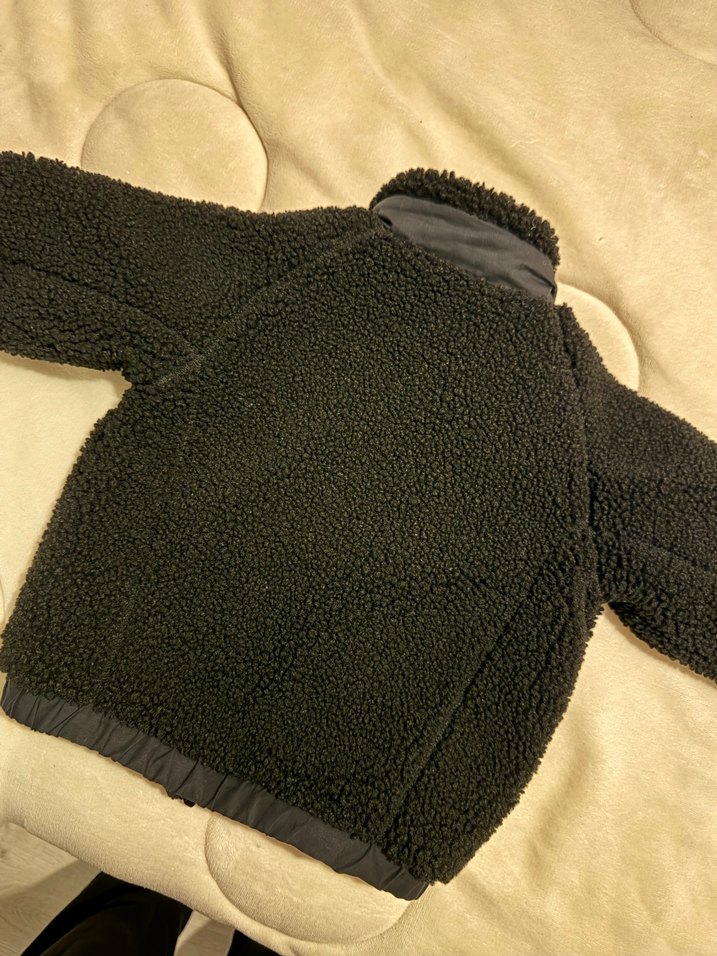 Bebek Siyah Fermuarlı Yumuşak Mont - Görsel 5