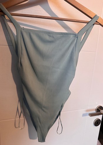 Mavi Askılı Kadın body - Görsel 4