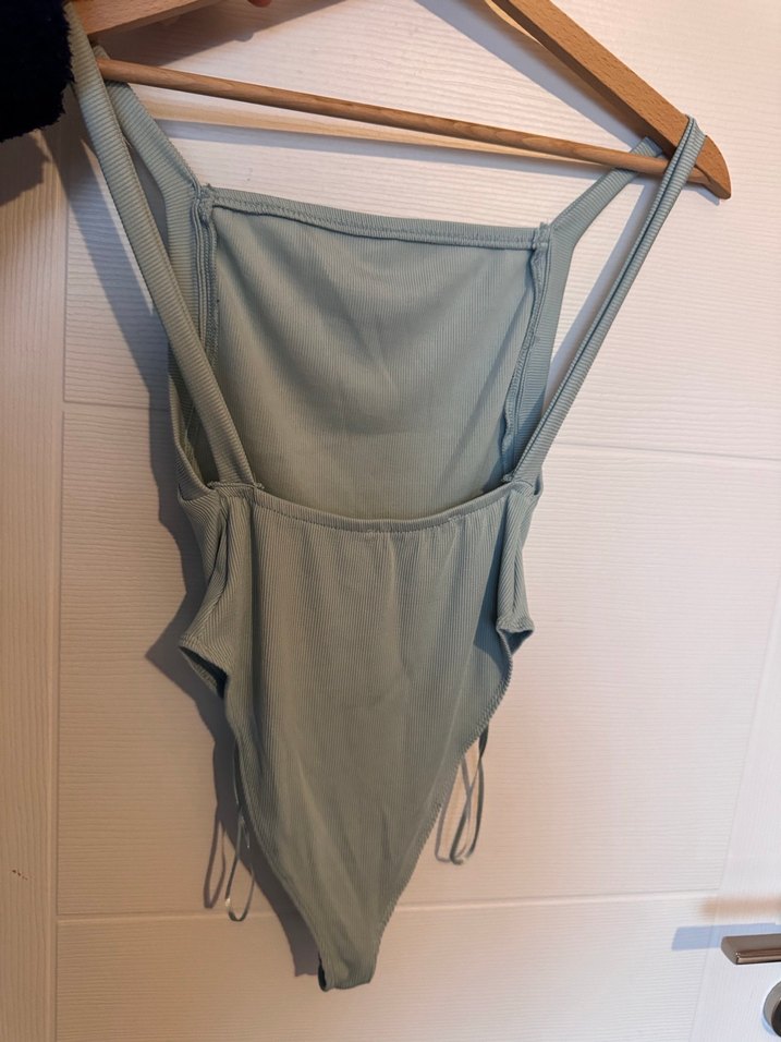 Mavi Askılı Kadın body - Görsel 3