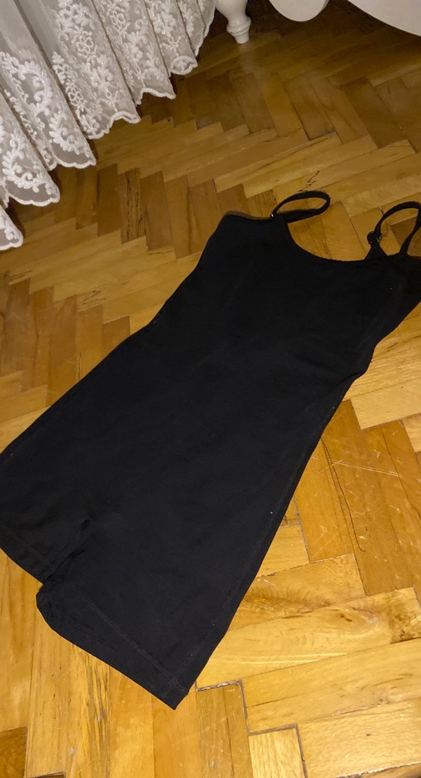 Kadın Siyah Mini Tulum - Görsel 2