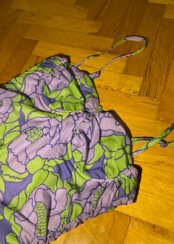 Bohem Çiçek Desenli Mini Büstiyer - Görsel 2