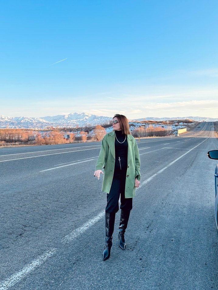 Kadın haki trençkot - Görsel 2