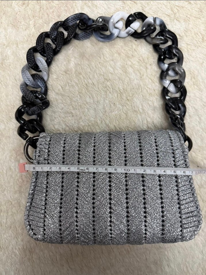 Gri Simli Kadın Çanta - Görsel 4