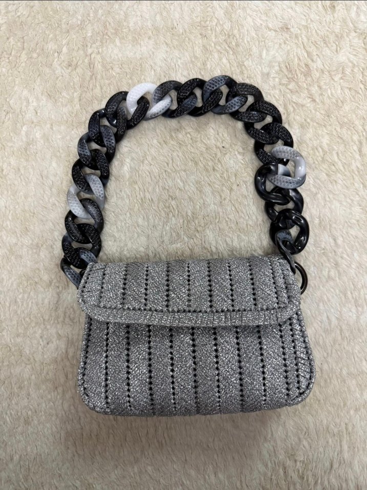 Gri Simli Kadın Çanta - Görsel 2