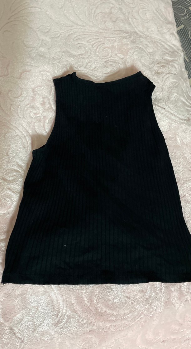 Siyah Büzgülü Yüksek Yakalı Kadın Atlet - Görsel 2