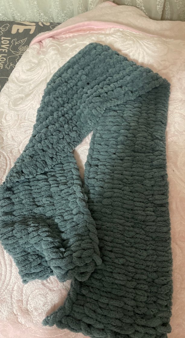 Gri Kadın Triko Şal - Görsel 2