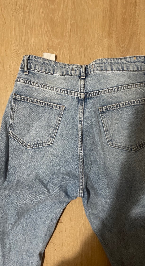 Gri Mavi Salaş Midi Boy Kadın Kot Pantolon - Görsel 3