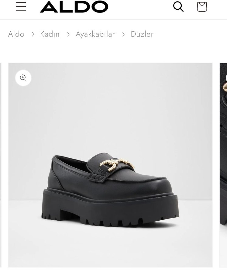 Siyah Altın Tokalı Kadın Loafer - Görsel 3