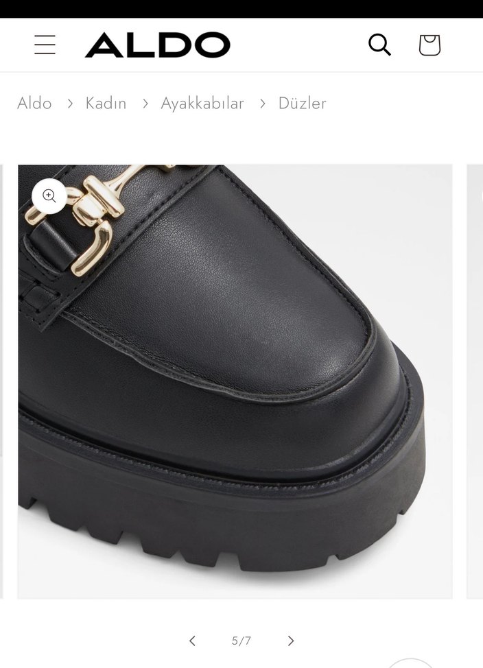 Siyah Altın Tokalı Kadın Loafer - Görsel 2