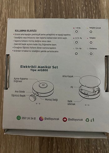 Adil Oyuncak Elektrikli Manikür Seti MQ800 - Görsel 3