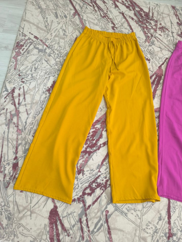 Rahat Kesim Renkli Kadın Kumaş Pantolon 2li 200 - Görsel 3