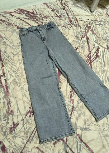 Gri Batik Desenli Bol Kesim Kot Pantolon - Görsel 3