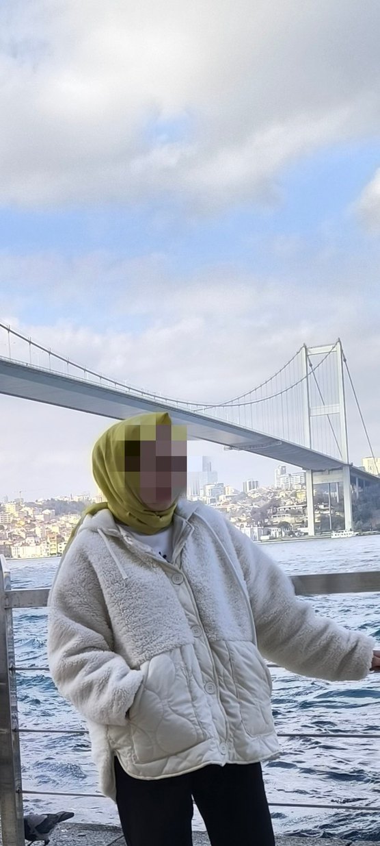 Beyaz Kadın Street Wear Kışlık Ceket - Görsel 2