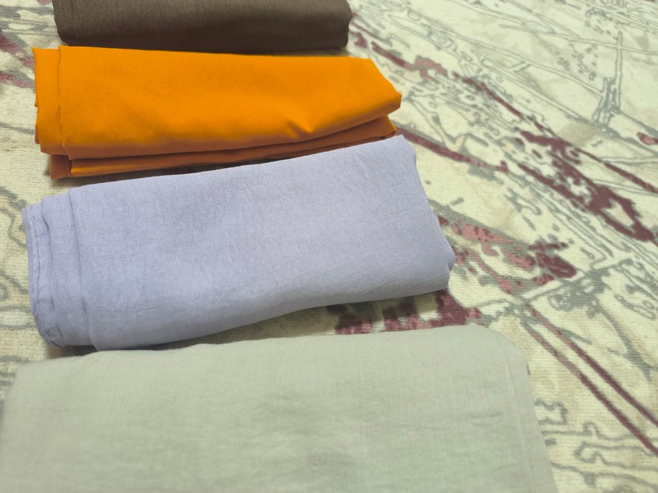 Kadın Çok Renkli  pamuk Şal 4 lü - Görsel 3