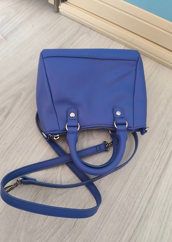 Mavi Deri Kadın Çanta - Görsel 3