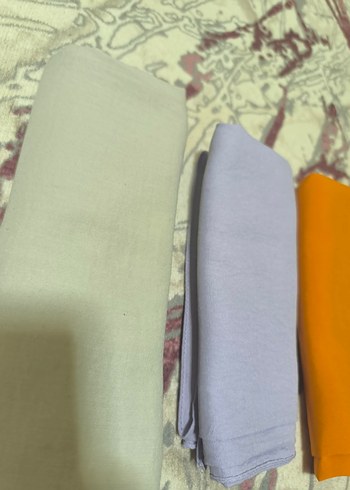 Kadın Renkli pamuk şal 3 lü - Görsel 3