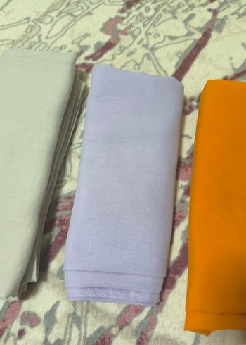 Kadın Renkli pamuk şal 3 lü - Görsel 4