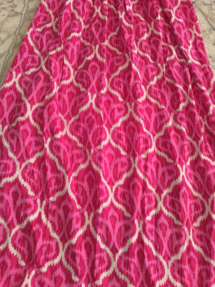 Pembe Bağlamalı Desenli Etek - Görsel 2