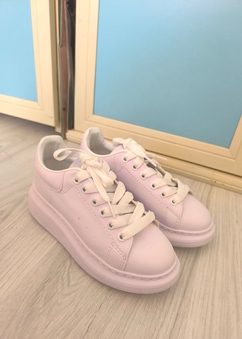 Beyaz Platform Topuklu Kadın Spor Ayakkabı - Görsel 8