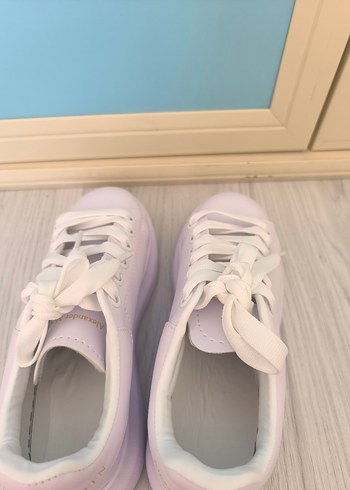 Beyaz Platform Topuklu Kadın Spor Ayakkabı - Görsel 6