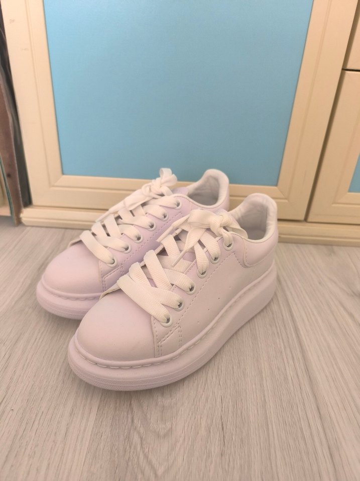 Beyaz Platform Topuklu Kadın Spor Ayakkabı - Görsel 3